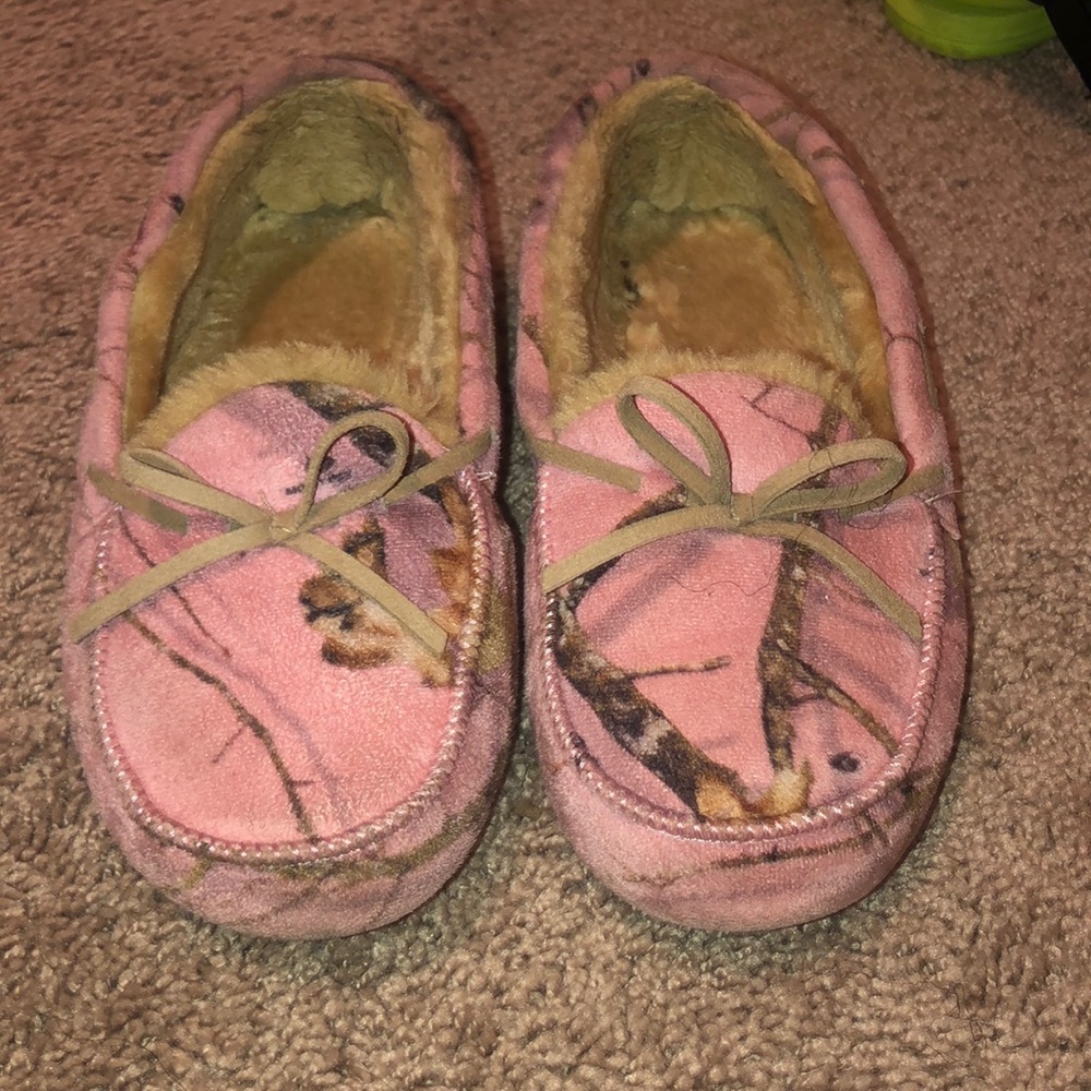 Pink Camo Slippers